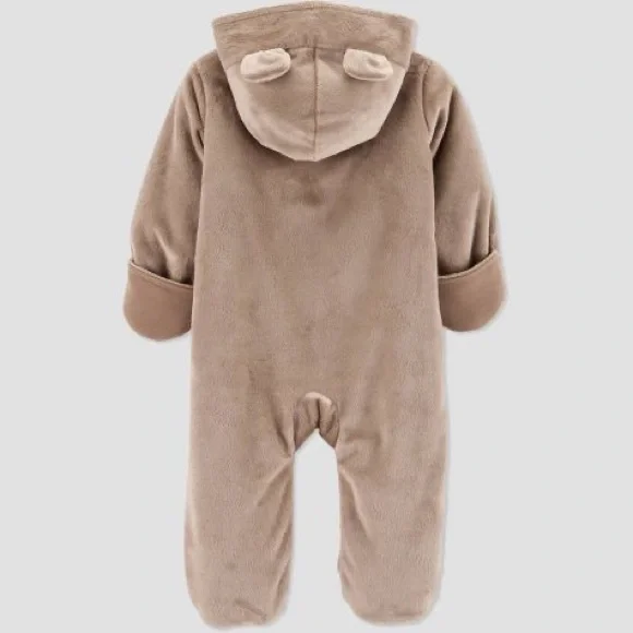 Carters Cozy Tan Kids One Piece Size 9 M - Picture 4 of 9